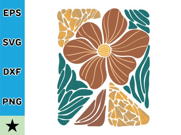 Download Retro Inspired Boho Flower SVG Vector - Vector Collection