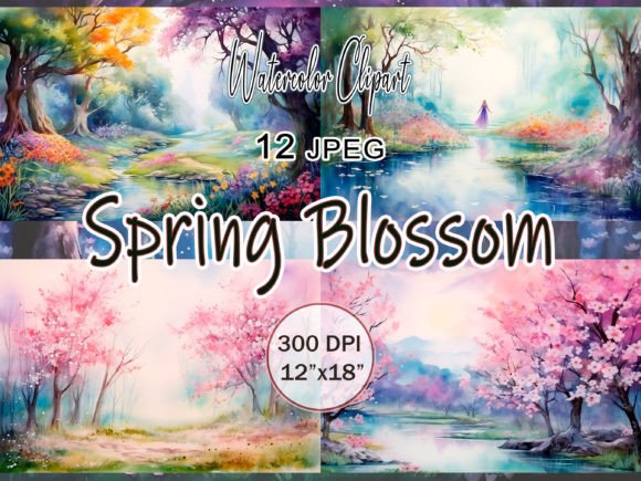 Download Spring Blossom Watercolor JPEG Clipart - Jpeg Collection