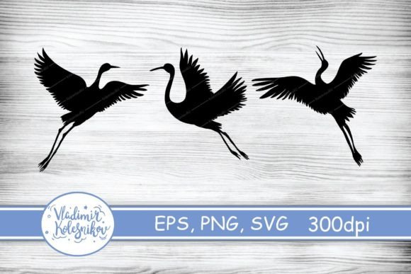 Download Crane Bird Silhouette 3 Vector Object - Vector Collection