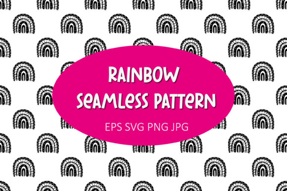 Download Black and White Boho Rainbow Pattern - Premium Resources