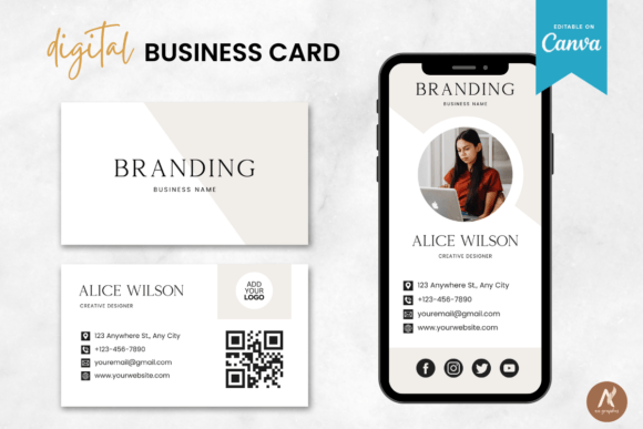 Download Digital Printable Business Card Template - Printable business card Collection