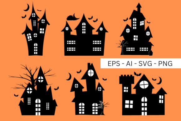 Download Halloween Haunted House Vector Set - Vector Collection