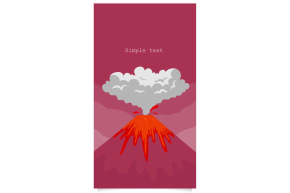 Download Volcano Eruption Flat Color Vector - Vector Collection
