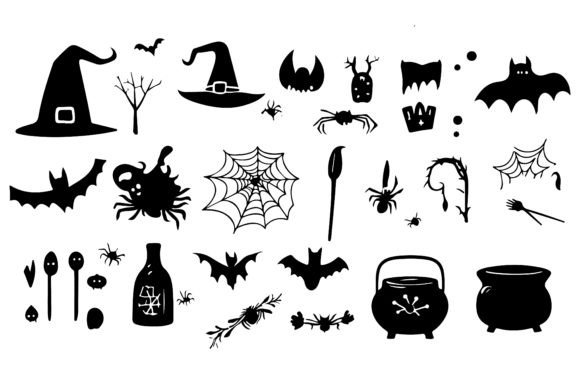 Download Spider Silhouettes, Cobwebs Vector Art - Vector Collection