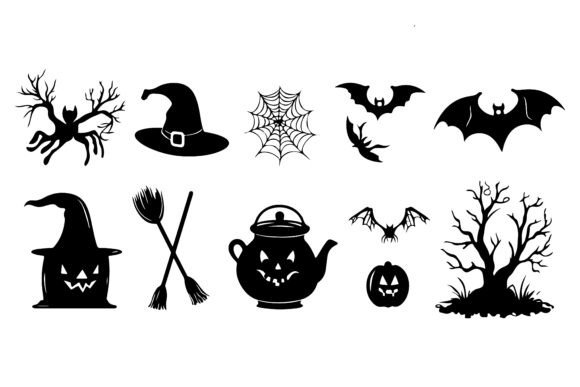 Download Spider Silhouettes, Cobwebs Vector Art - Vector Collection