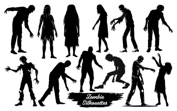Download Zombie Silhouettes Vector Art - Vector Collection