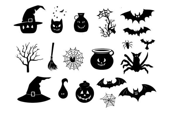Download Spider Silhouettes, Cobwebs Vector Art - Vector Collection