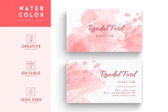 Download Watercolor Printable Business Card - Printable business card Collection