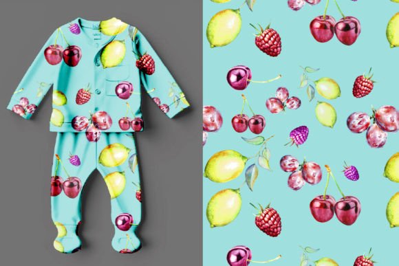 Download Watercolor Fruits Digital Papper, JPEG - Jpeg Collection