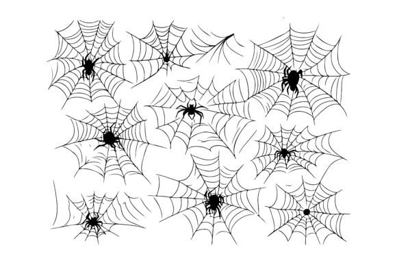 Download Spider Silhouettes, Cobwebs Vector Art - Vector Collection