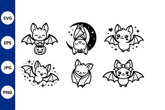 Download Cute Cartoon Bats Halloween Vector - Vector Collection