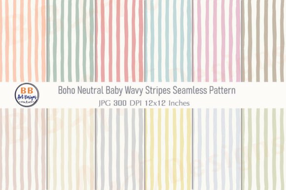 Download Boho Baby Wavy Stripes Pattern Paper JPG - Jpg Collection