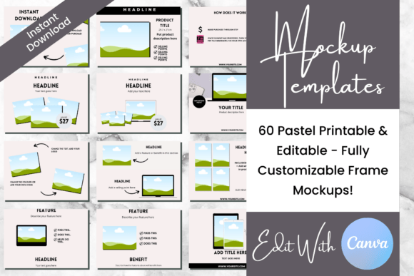 Download 60 Light Pink Digital Mockup Templates - Premium Resources